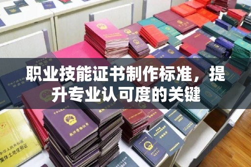 前进职业技能证书制作标准，提升专业认可度的关键