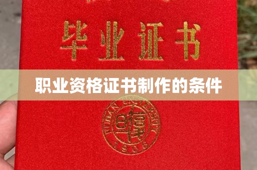 前进职业资格证书制作的条件