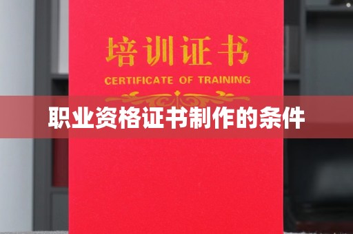 前进职业资格证书制作的条件