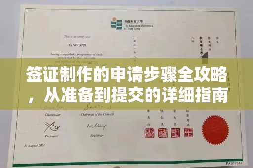前进签证制作的申请步骤全攻略，从准备到提交的详细指南
