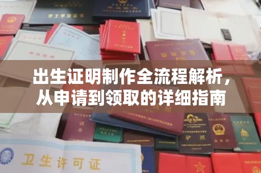 前进出生证明制作全流程解析，从申请到领取的详细指南